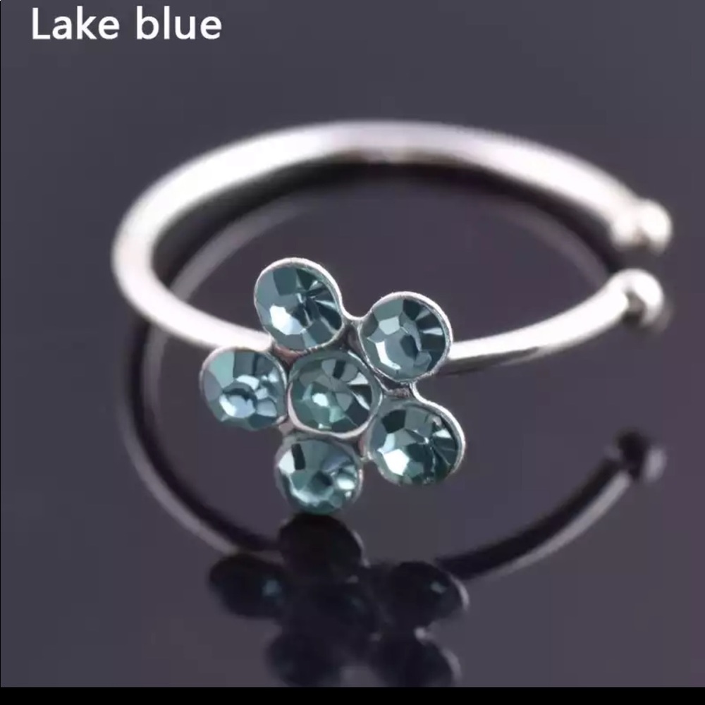 1 pc Nostril Stainless Hoop Plum Nose Ring Clip - Picture 7 of 8